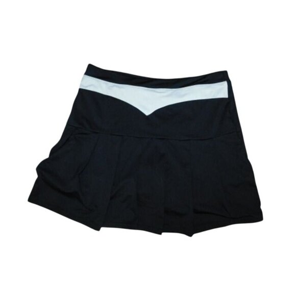 PCGAGA Size L Large Black White STRETCH Pickleball Tennis Golf Skort - Picture 2 of 2
